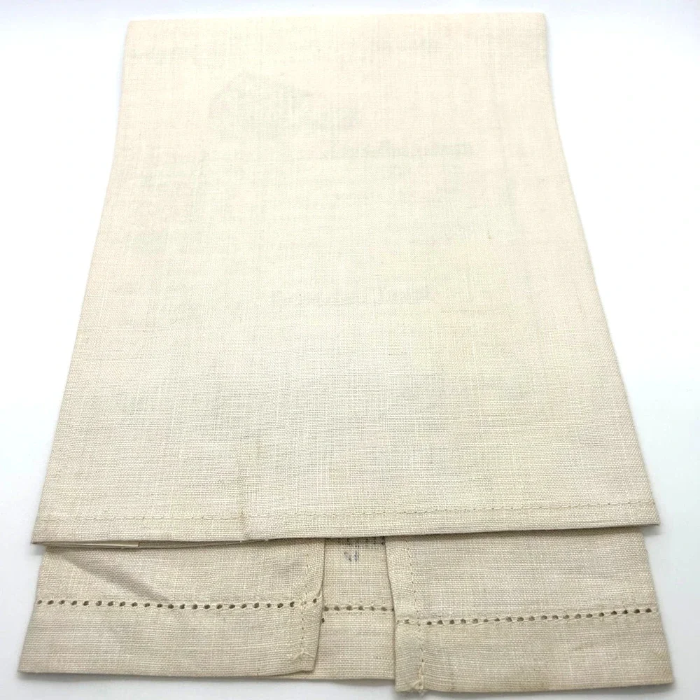 Vintage Linen‎ Napkins for Embroidery Craft Cream Color  Lot of 3 NOS